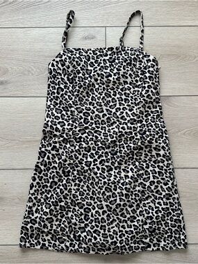 YPB Abercrombie SculptLux Leopard Print Active Dress Mini